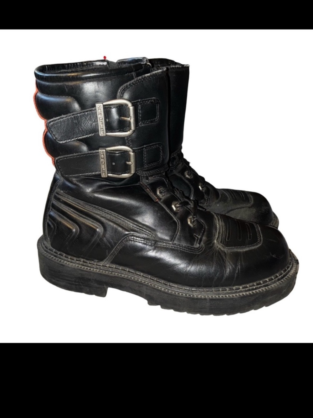Harley Davidson Black Leather Motorcycle boots 11